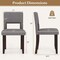 Costway Wooden Dining Chair Set of 2/4 with Acacia Wood Frame Padded Seat & Back Home